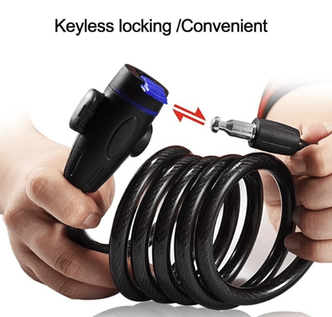 Bicycle Lock Anti-Theft MTB Road Bike Steel Wire Chain Lock Folding Bike Motorcycle Helmet Electric Bike Scooter Safety Padlock Padlocks multi colour - Image 2